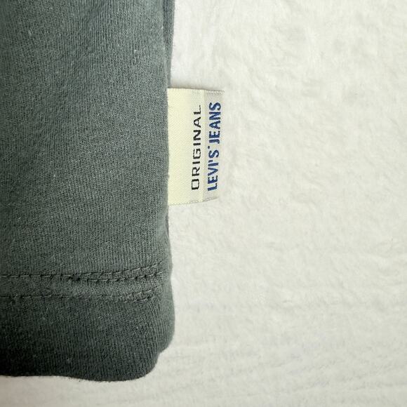 Vtg Levi's 1/4 Zip Short-Sleeve Polo Shirt Men's Size M Green 90s Retro Sporty - Picture 5 of 8